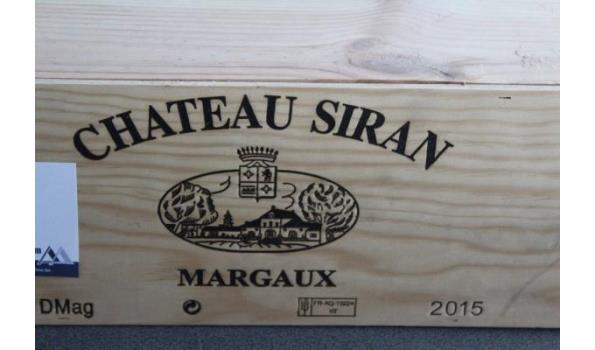 kist inh 1 fles à 3l wijn, Chateau Siran, Margeaux, 2015